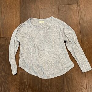 Lucky Brand Lightweight Long Sleeve Top, Blue Speckled, Size Medium